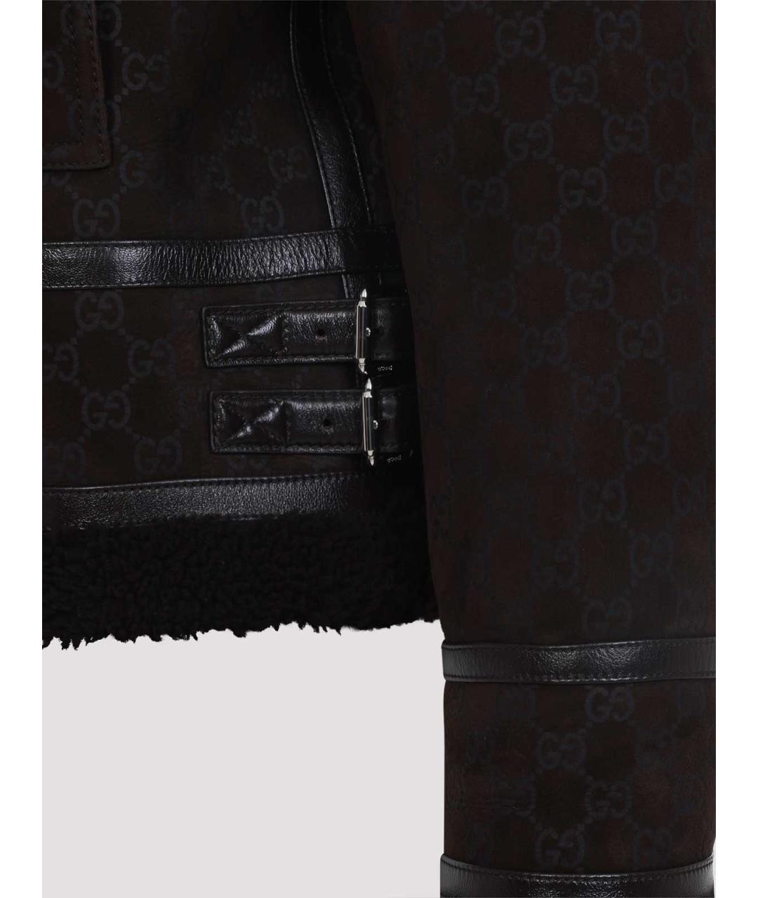 GUCCI Коричневая замшевая дубленка, фото 4