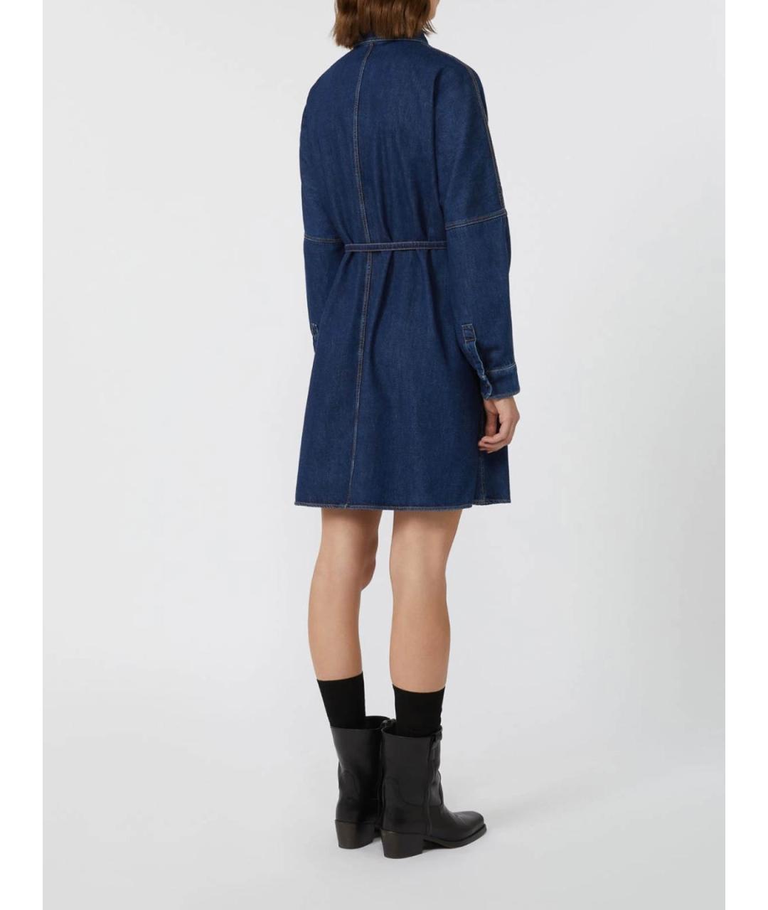 WEEKEND MAX MARA Синее вискозное вечернее платье, фото 4