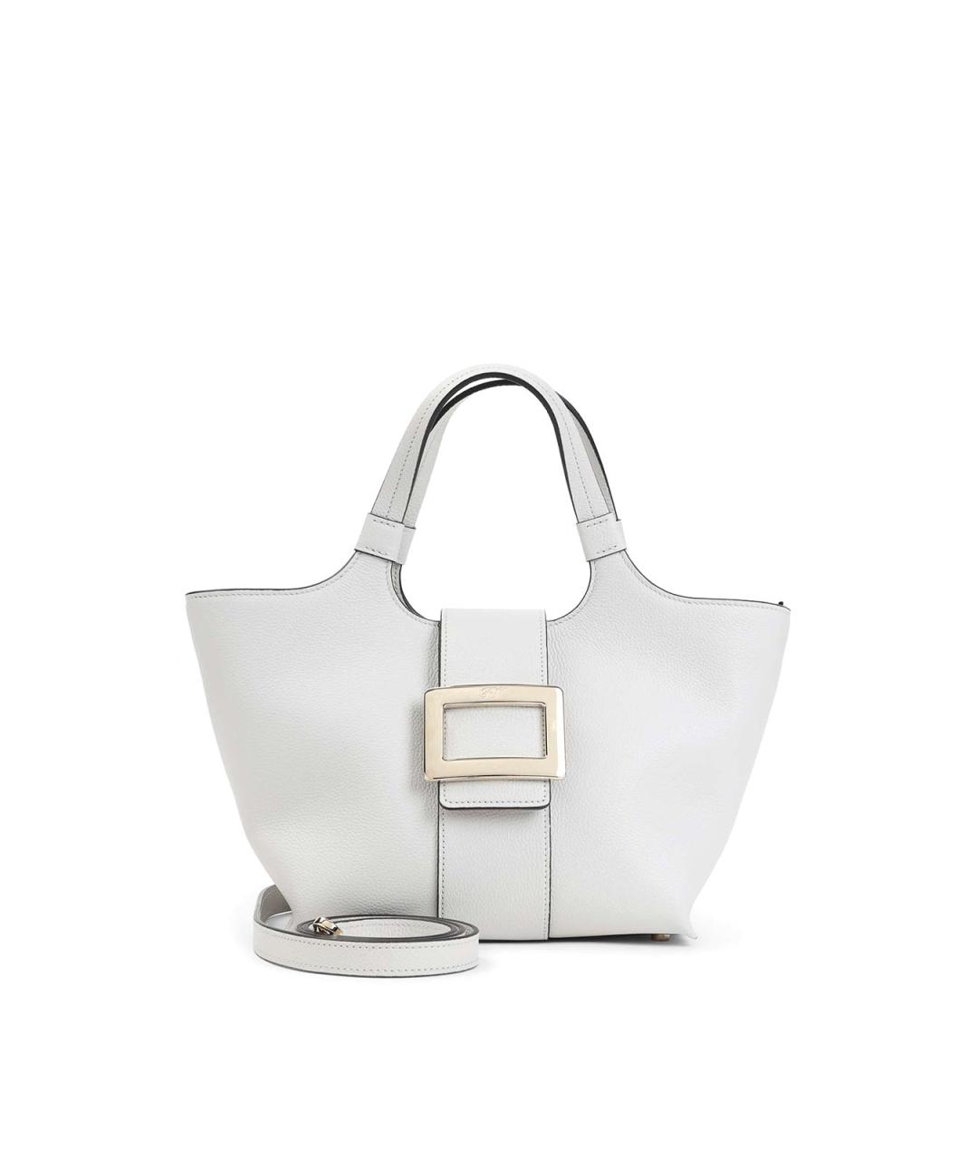 ROGER VIVIER Серая кожаная сумка тоут, фото 1
