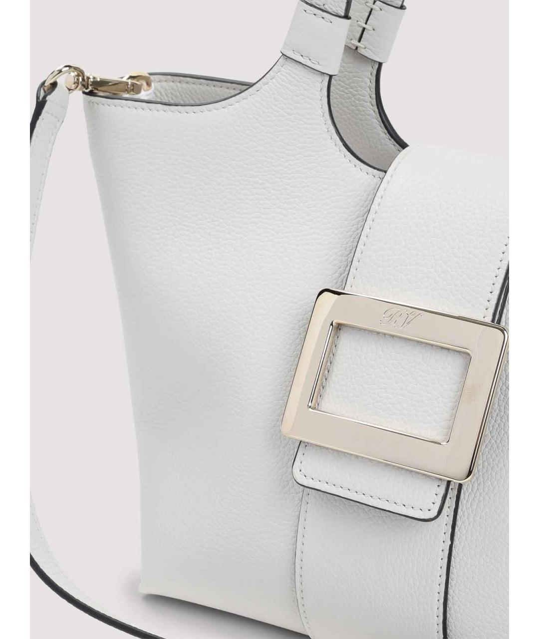 ROGER VIVIER Серая кожаная сумка тоут, фото 3