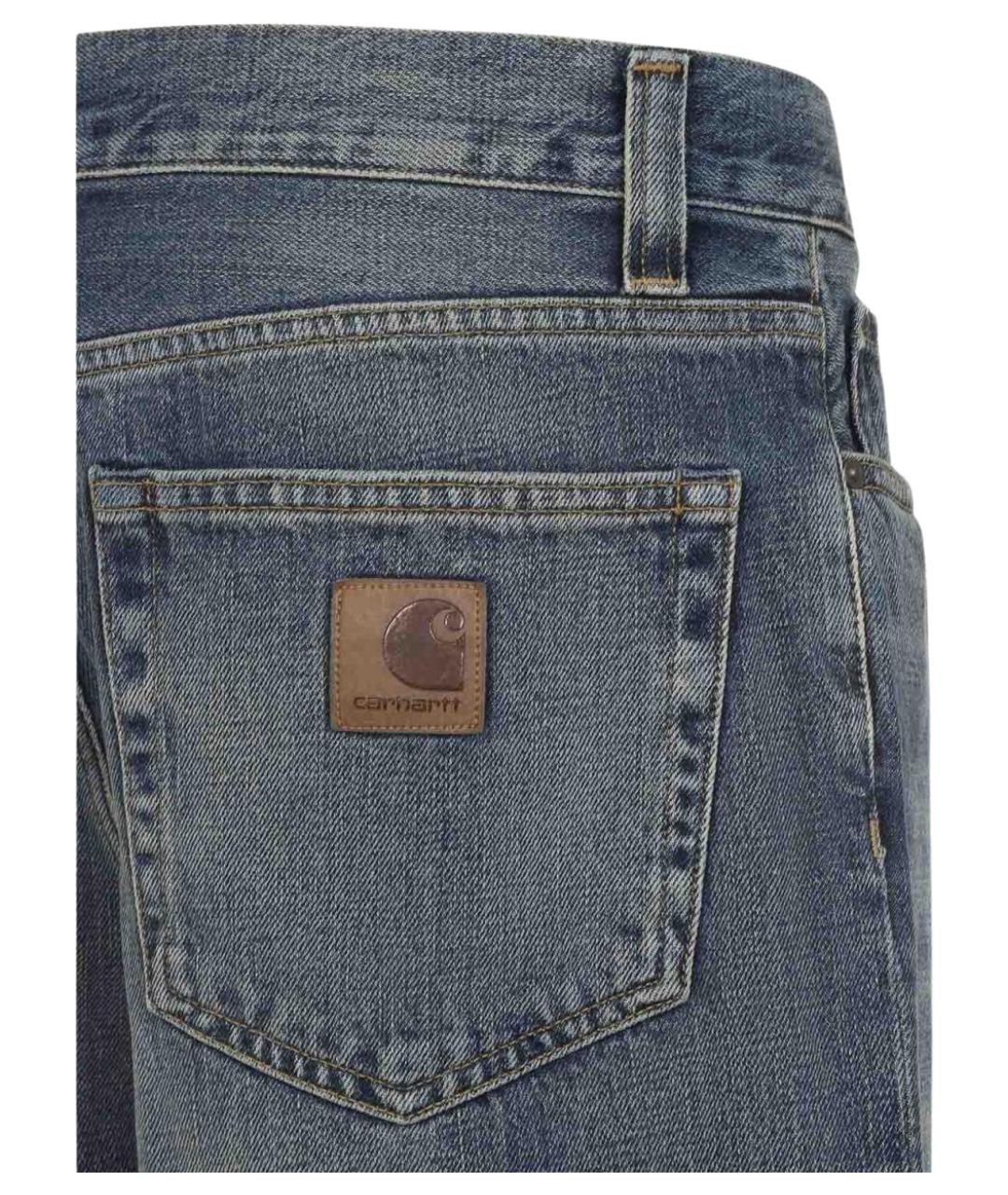 CARHARTT Синие хлопковые прямые джинсы, фото 3