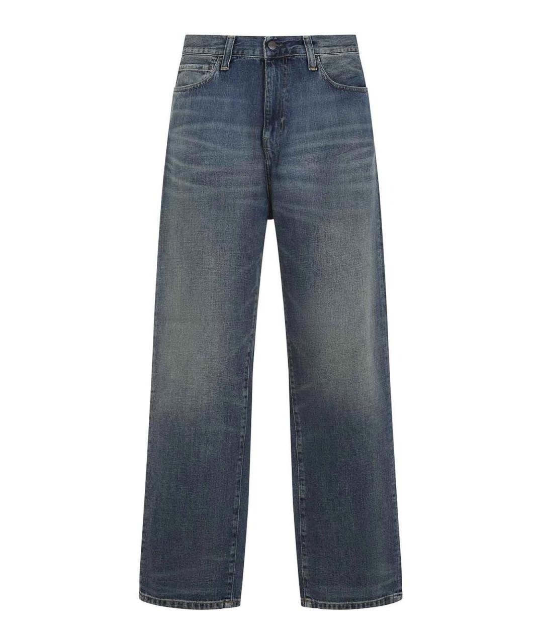 CARHARTT Синие хлопковые прямые джинсы, фото 1
