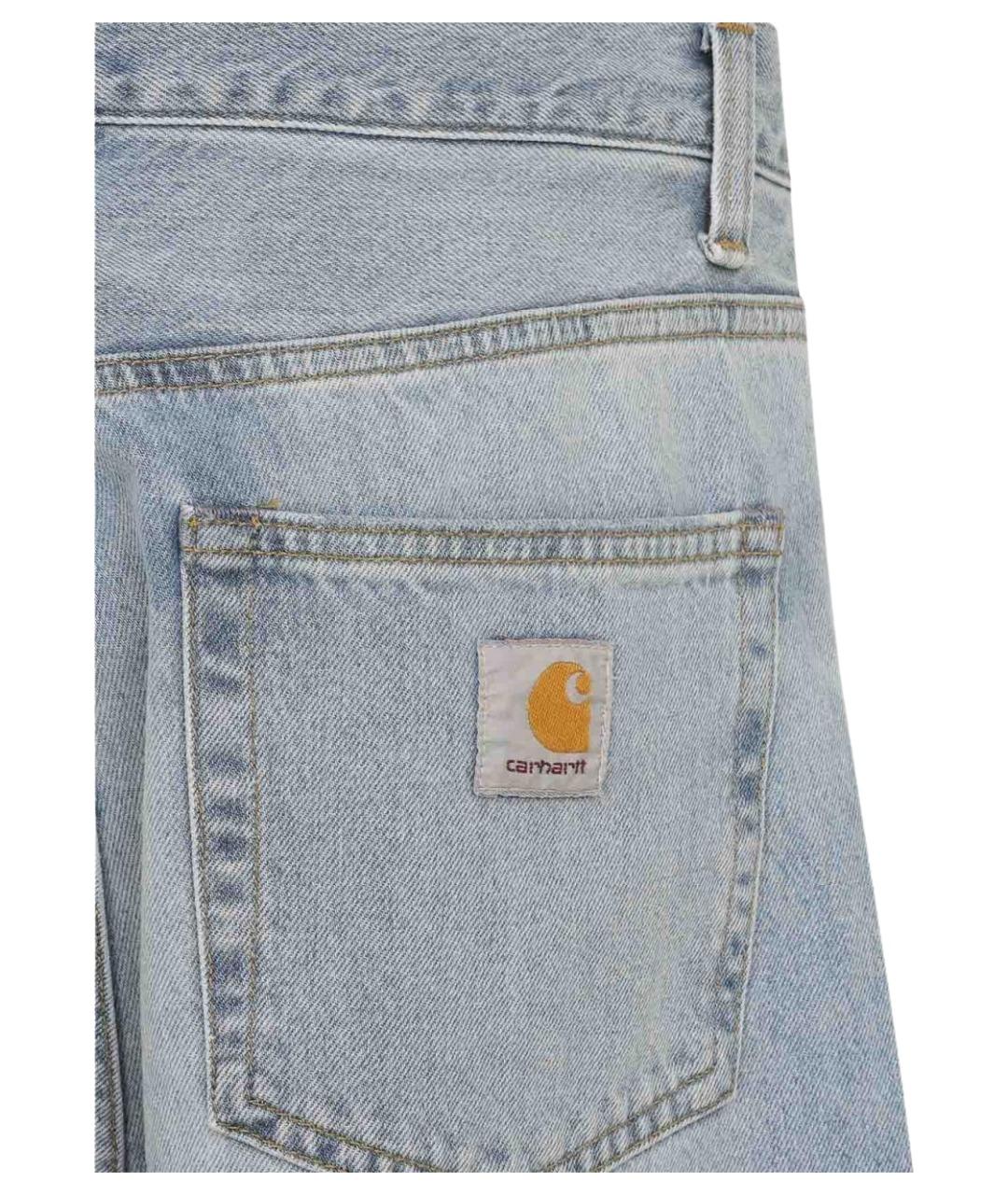CARHARTT Голубые хлопковые прямые джинсы, фото 3