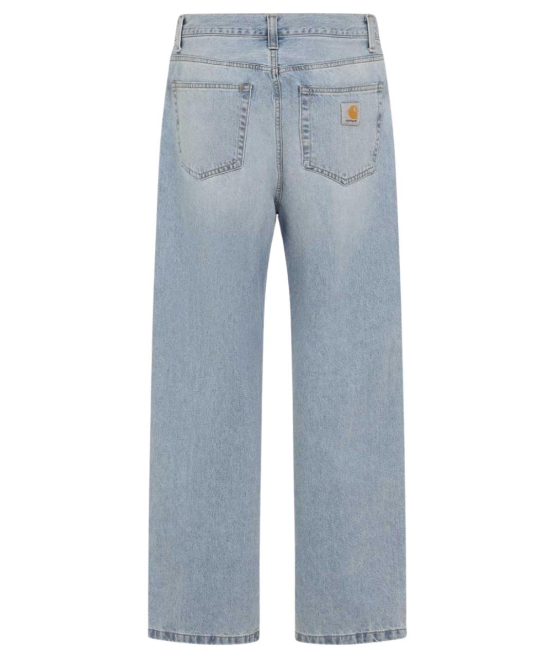 CARHARTT Голубые хлопковые прямые джинсы, фото 2