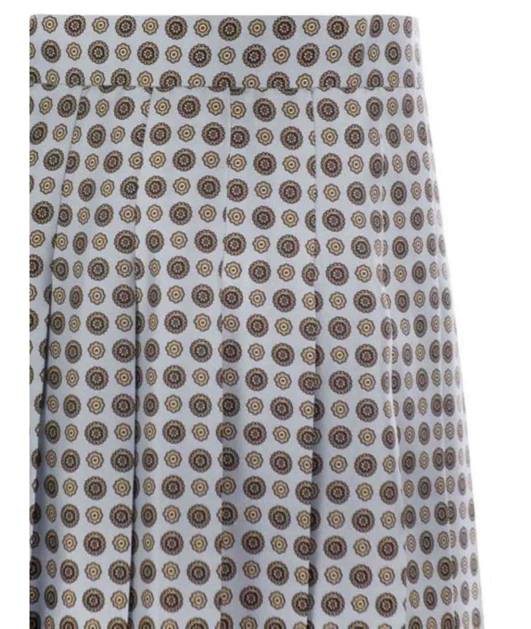 MAX MARA STUDIO Синяя кожаная юбка миди, фото 3