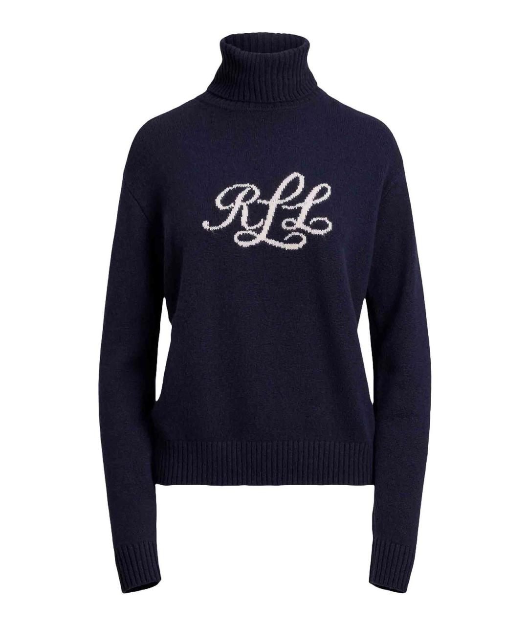 RALPH LAUREN Темно-синий кашемировый джемпер / свитер, фото 1