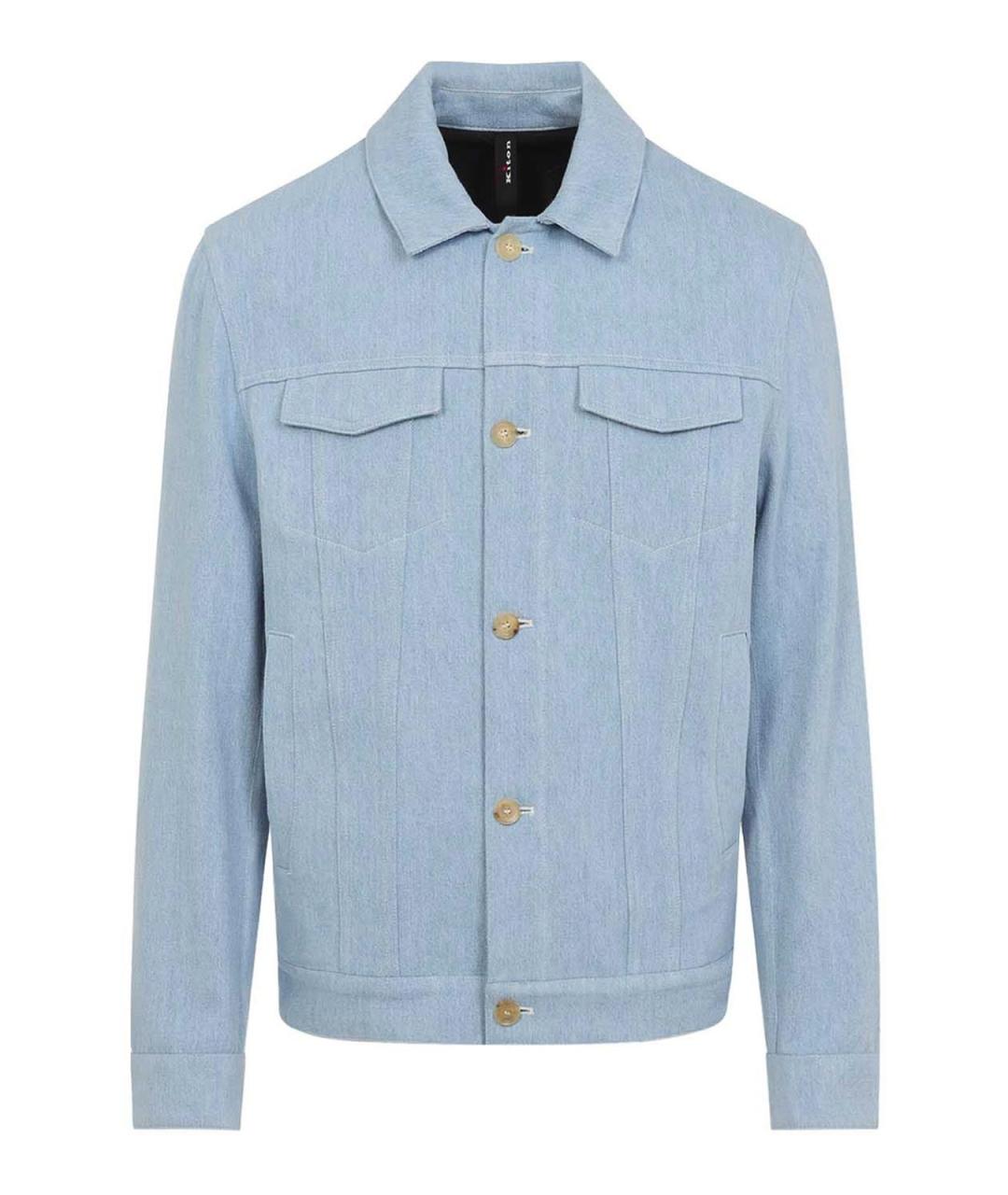 KITON Синяя хлопковая куртка, фото 1