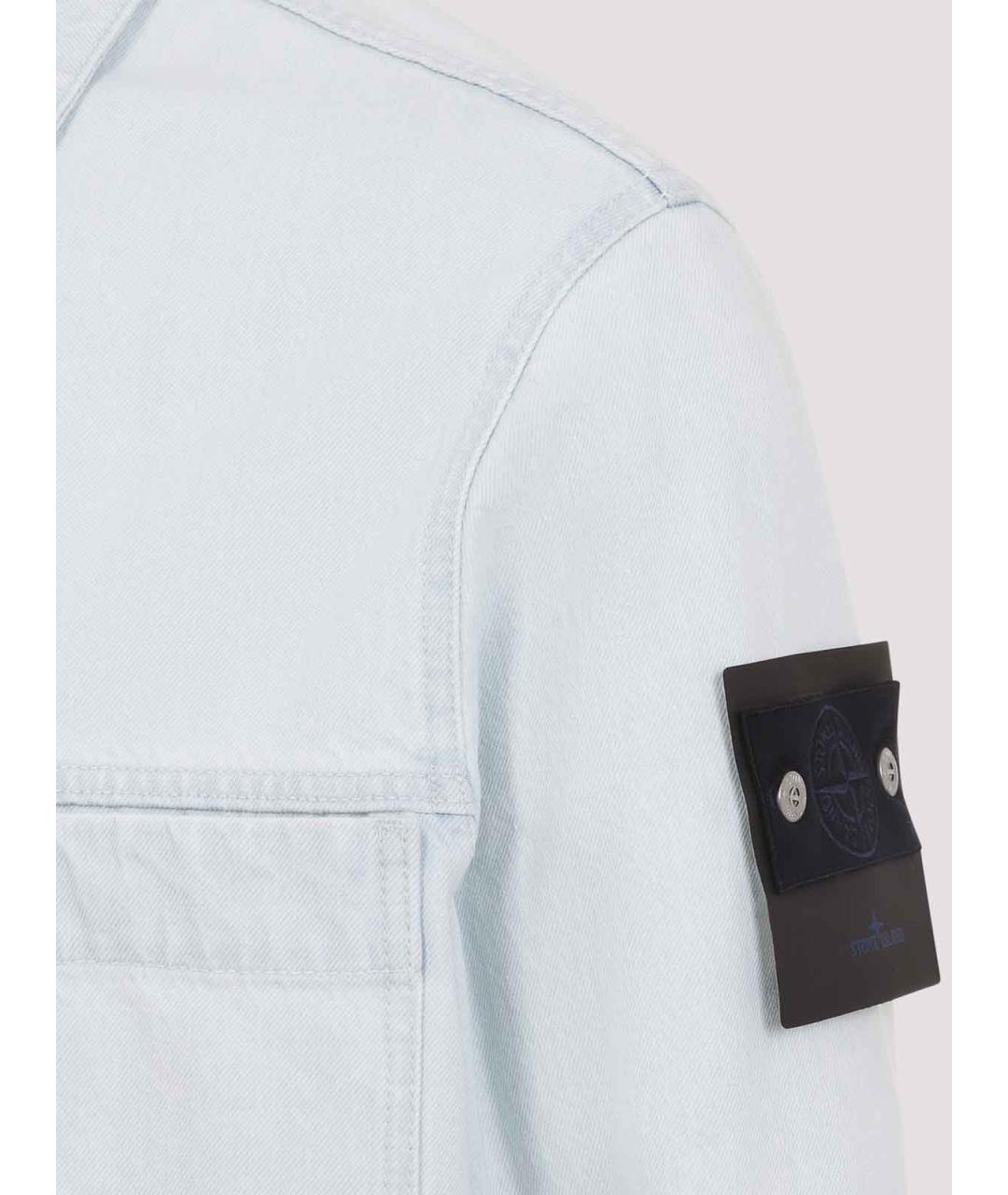 STONE ISLAND Голубая хлопковая куртка, фото 4