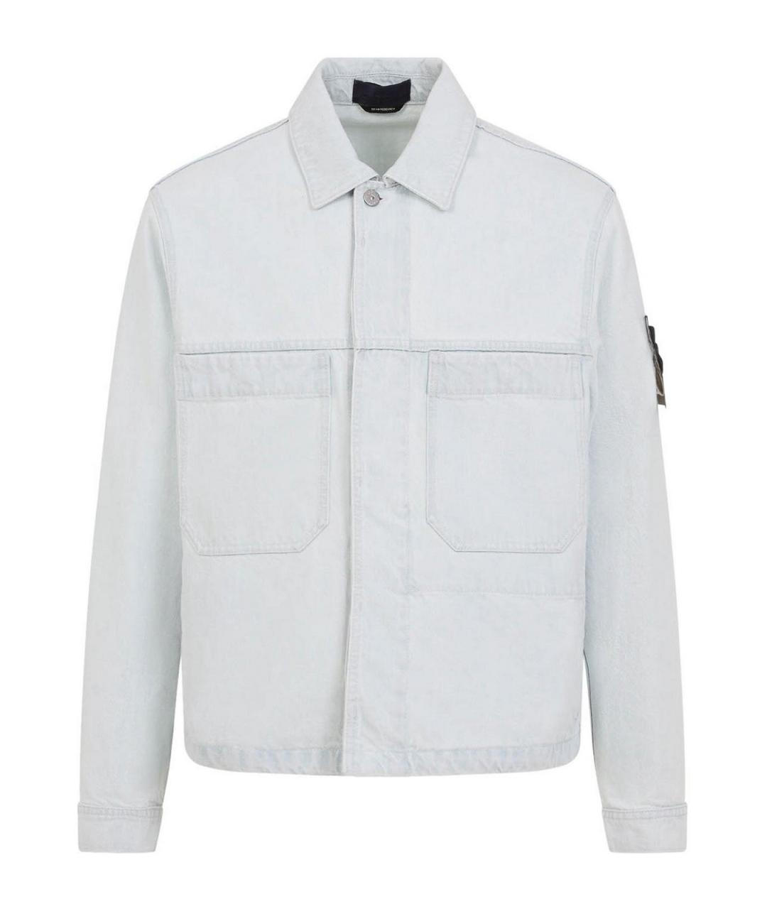 STONE ISLAND Голубая хлопковая куртка, фото 1