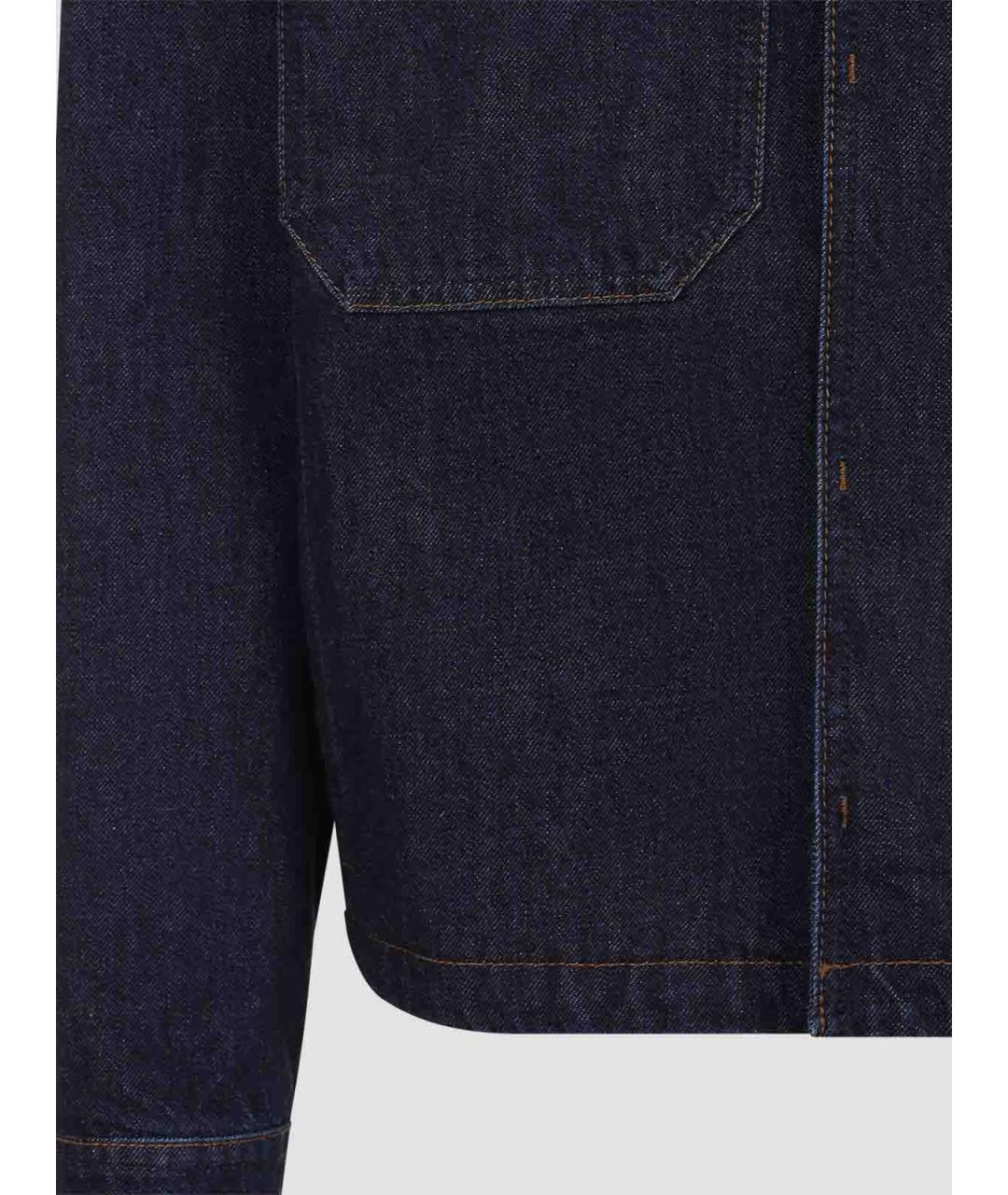 STONE ISLAND Темно-синяя хлопковая куртка, фото 3