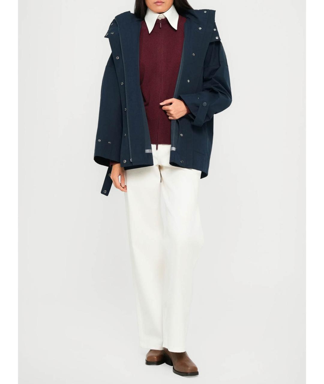 MAX MARA Синяя полиэстеровая куртка, фото 2
