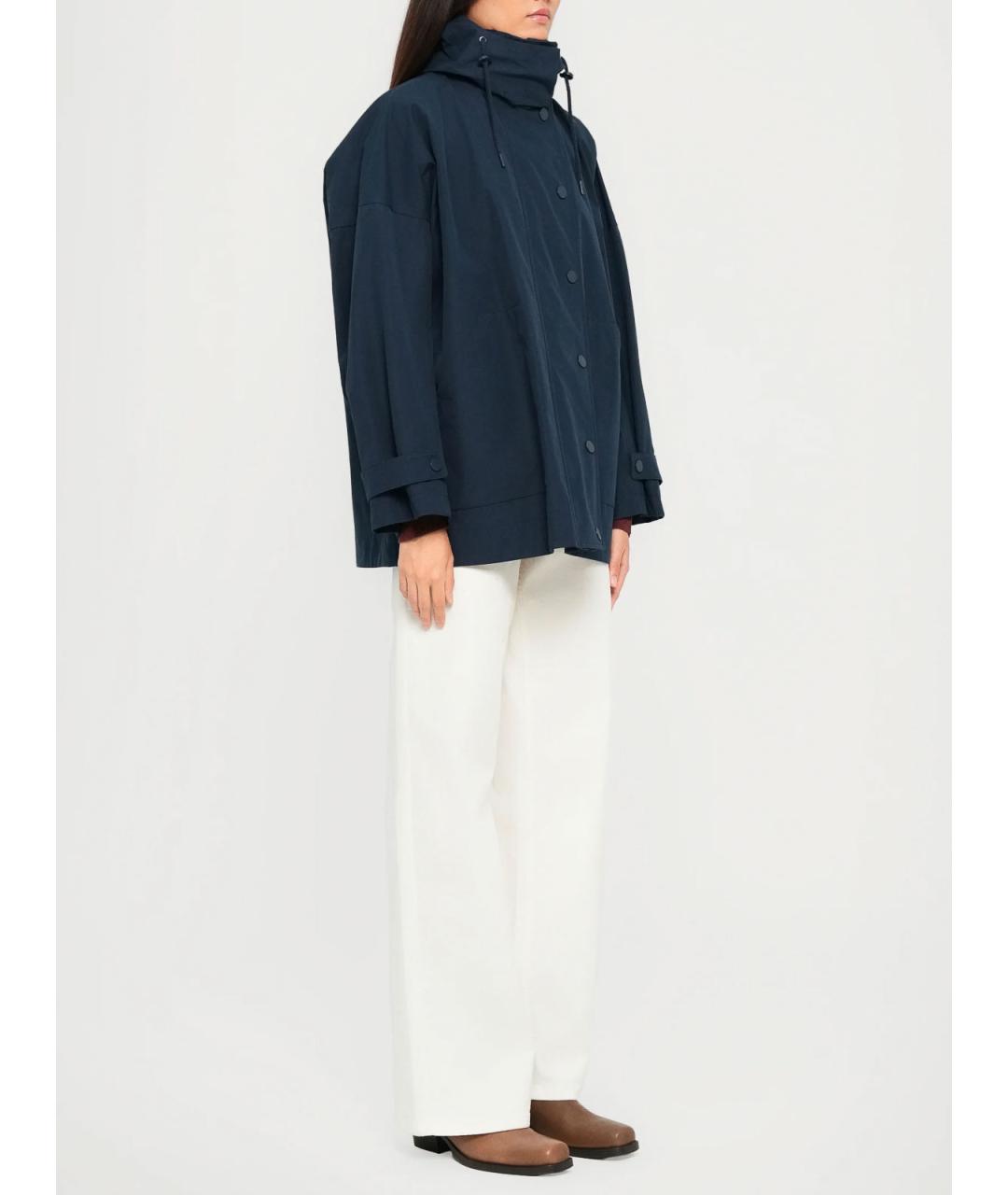 MAX MARA Синяя полиэстеровая куртка, фото 4