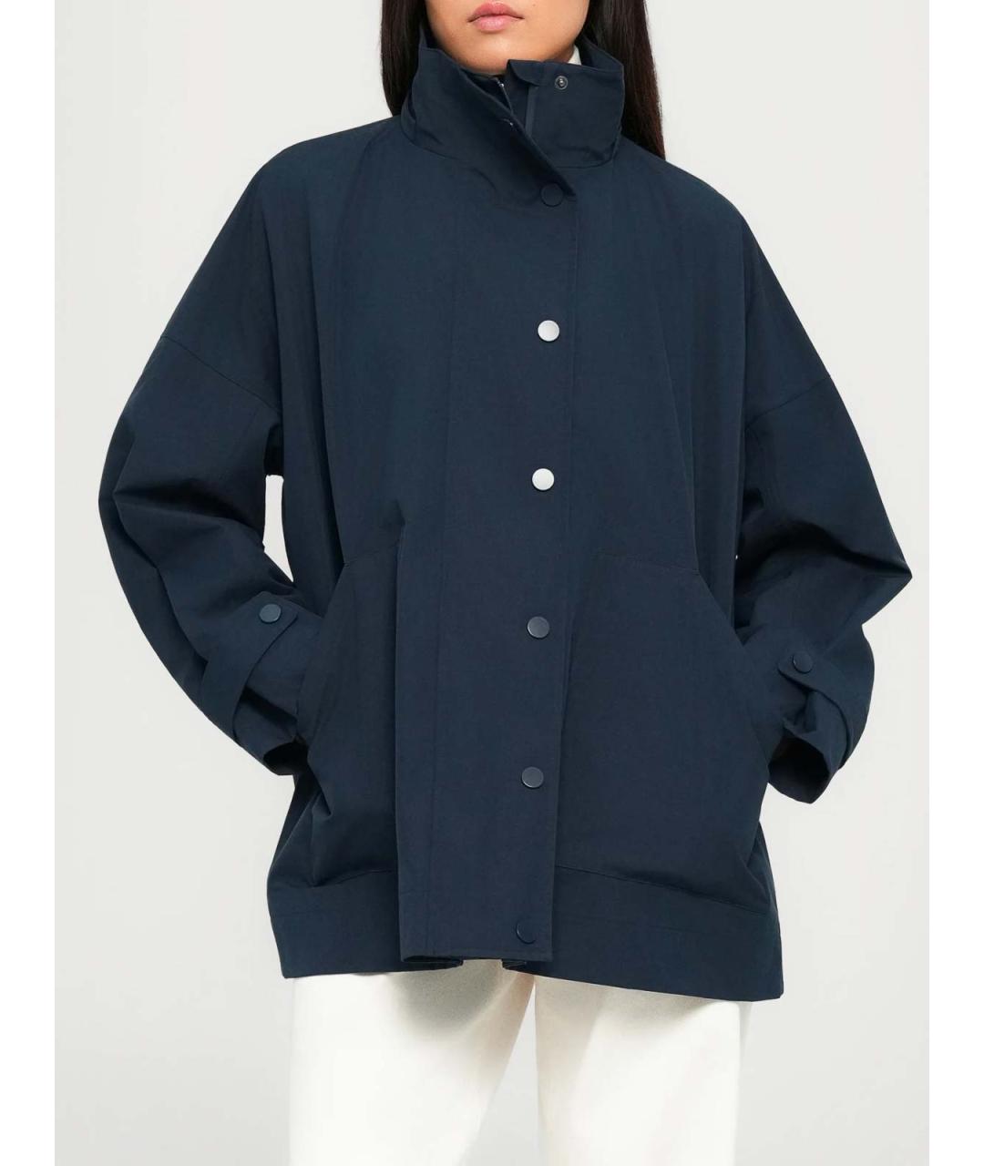 MAX MARA Синяя полиэстеровая куртка, фото 6