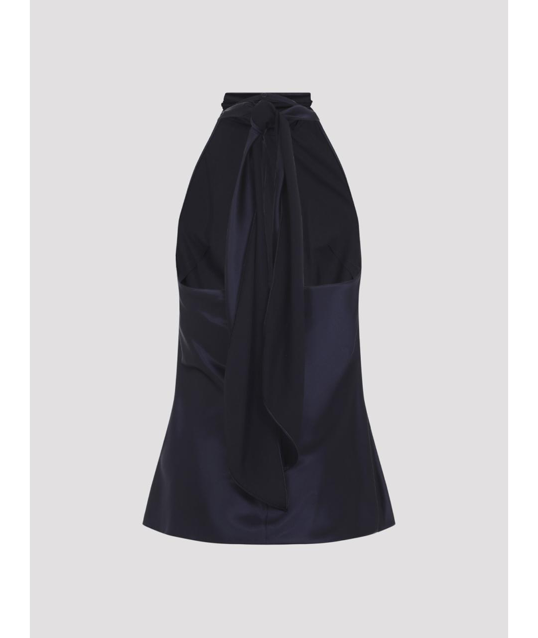 RALPH LAUREN Синяя шелковая блузы, фото 2