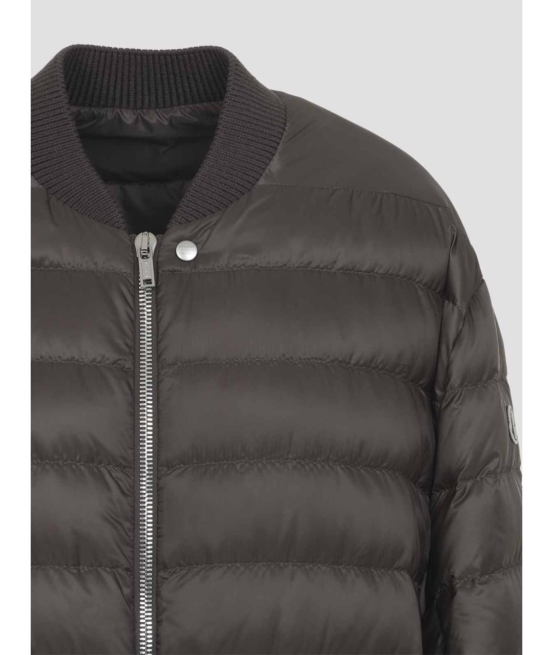 MONCLER Серая полиамидовая парка, фото 4