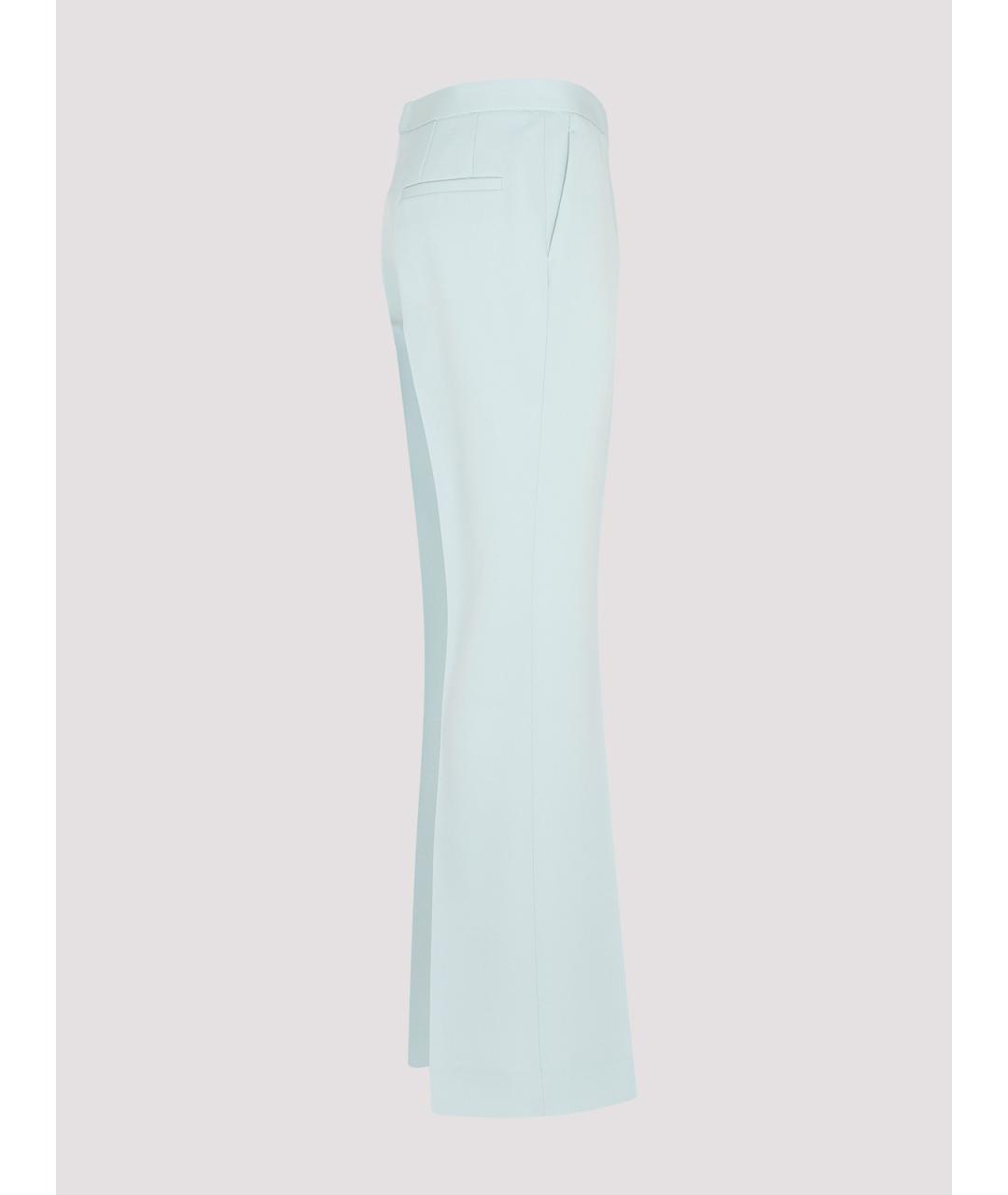 JIL SANDER Синие шерстяные брюки широкие, фото 3