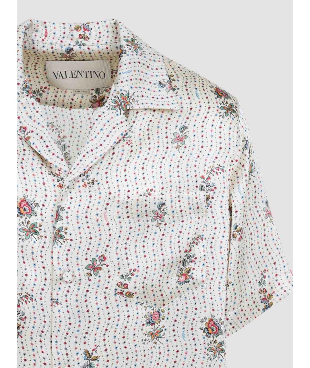 VALENTINO Мульти шелковая кэжуал рубашка, фото 3