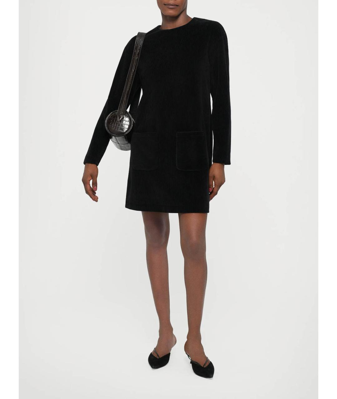 MAX MARA Черное полиэстеровое повседневное платье, фото 2