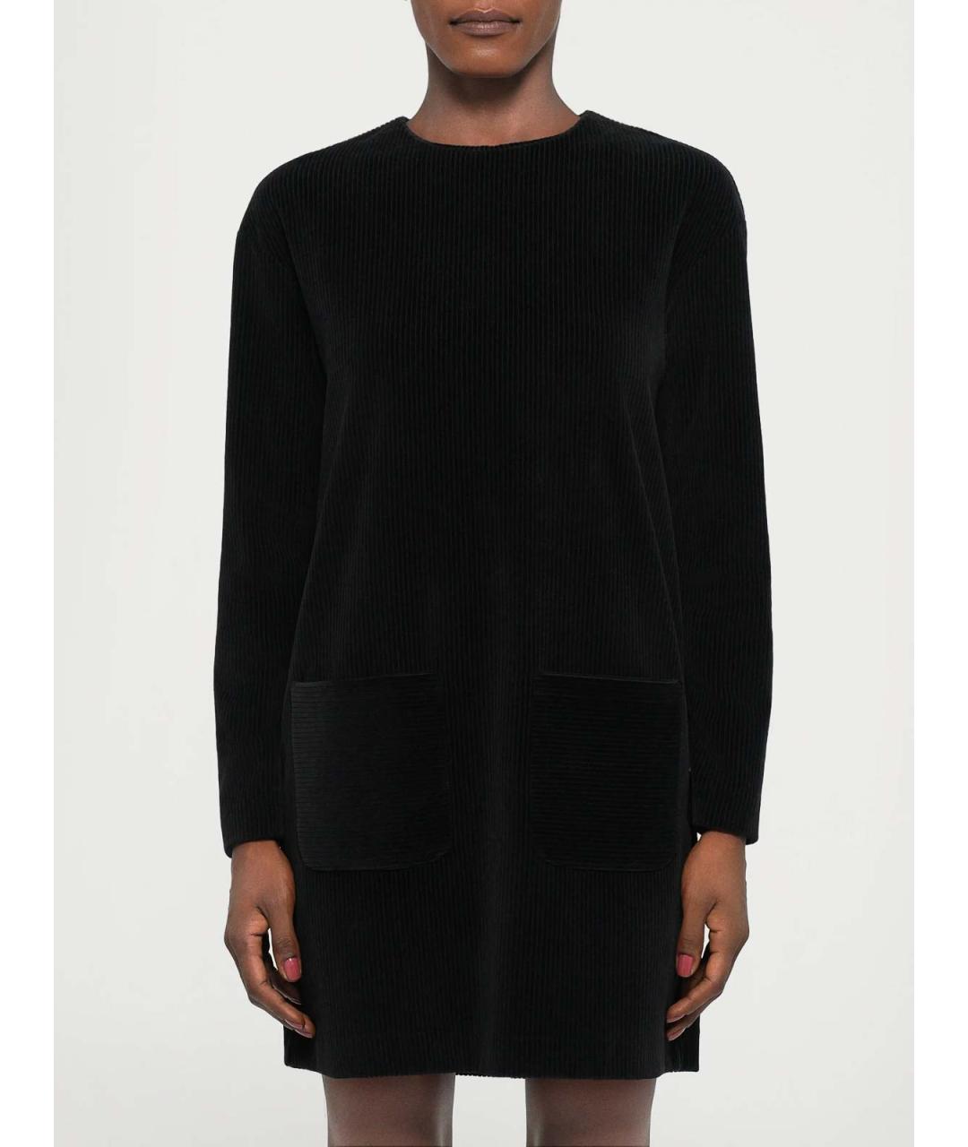 MAX MARA Черное полиэстеровое повседневное платье, фото 6