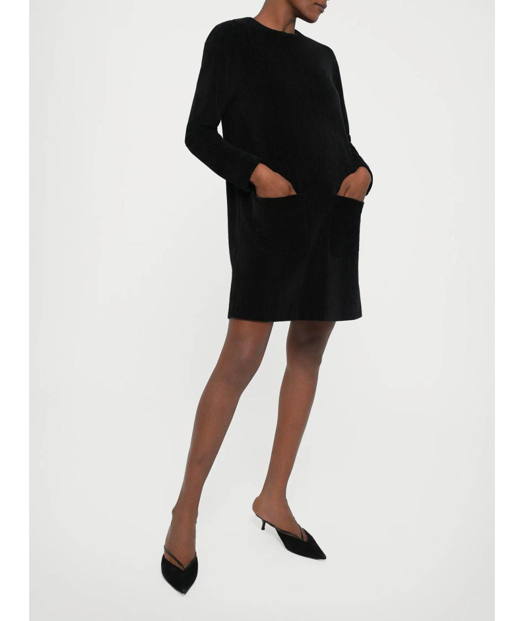 MAX MARA Черное полиэстеровое повседневное платье, фото 3