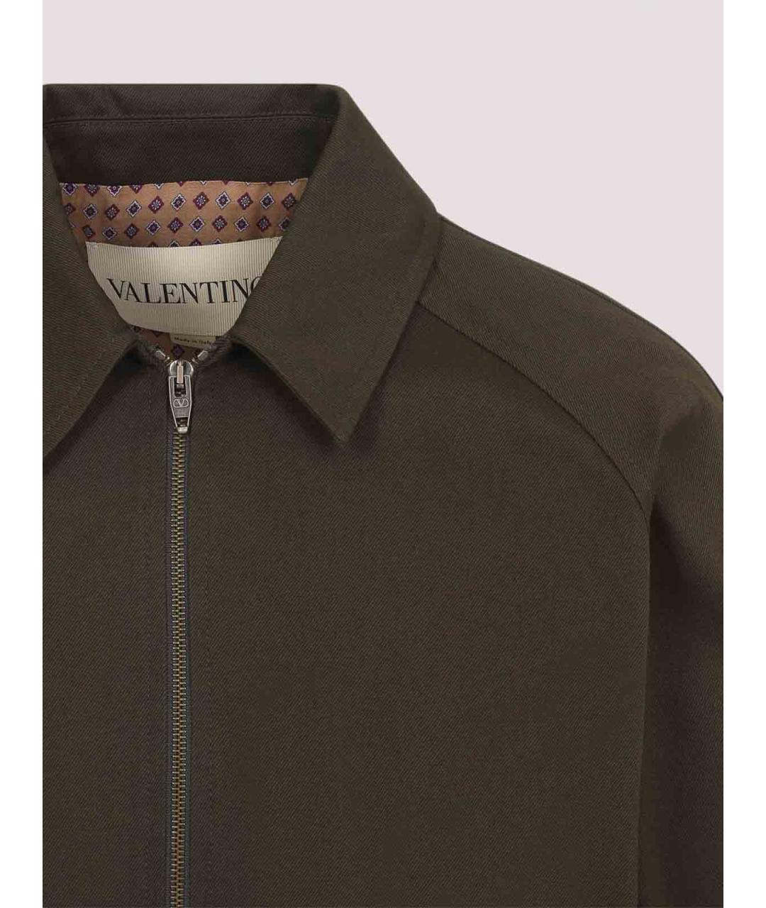 VALENTINO Зеленая хлопковая куртка, фото 4