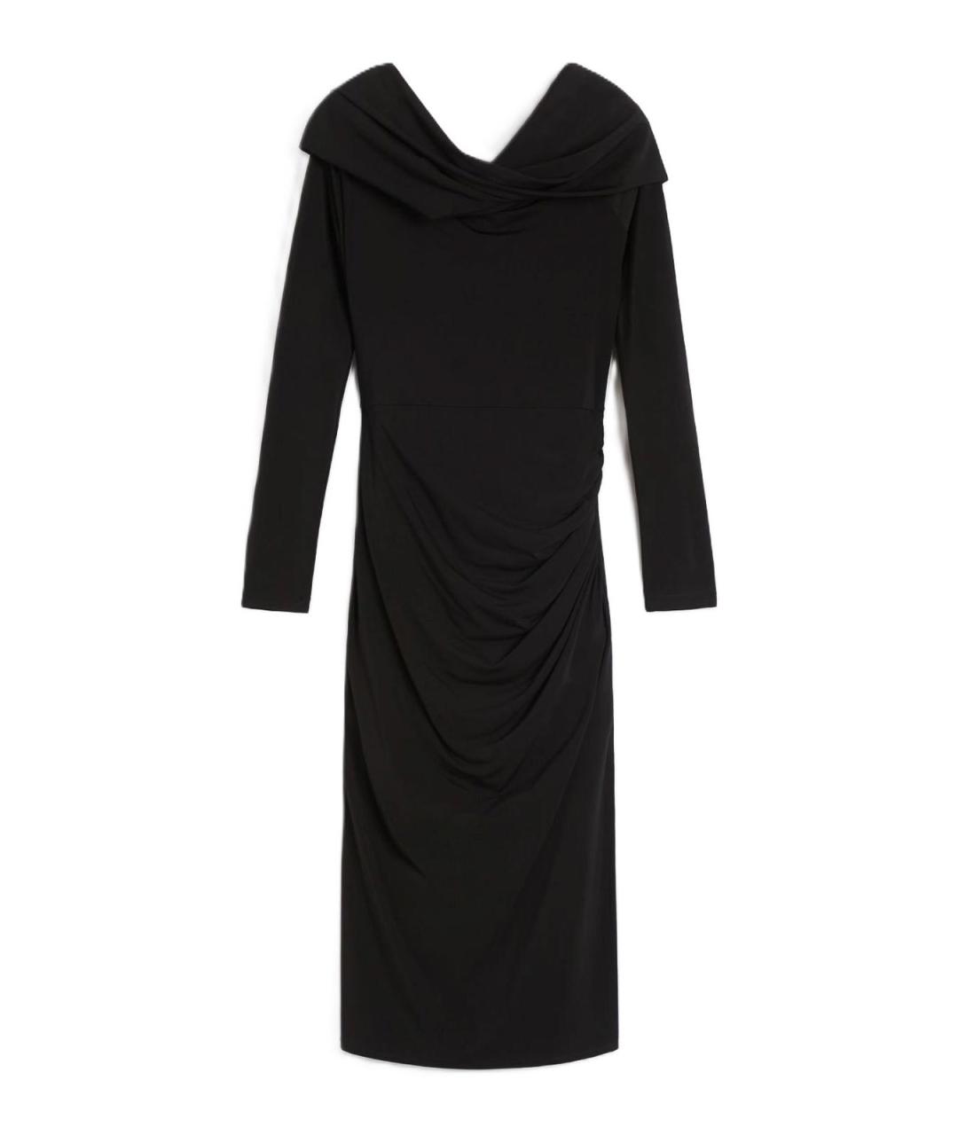 MAX MARA STUDIO Черное вискозное повседневное платье, фото 1