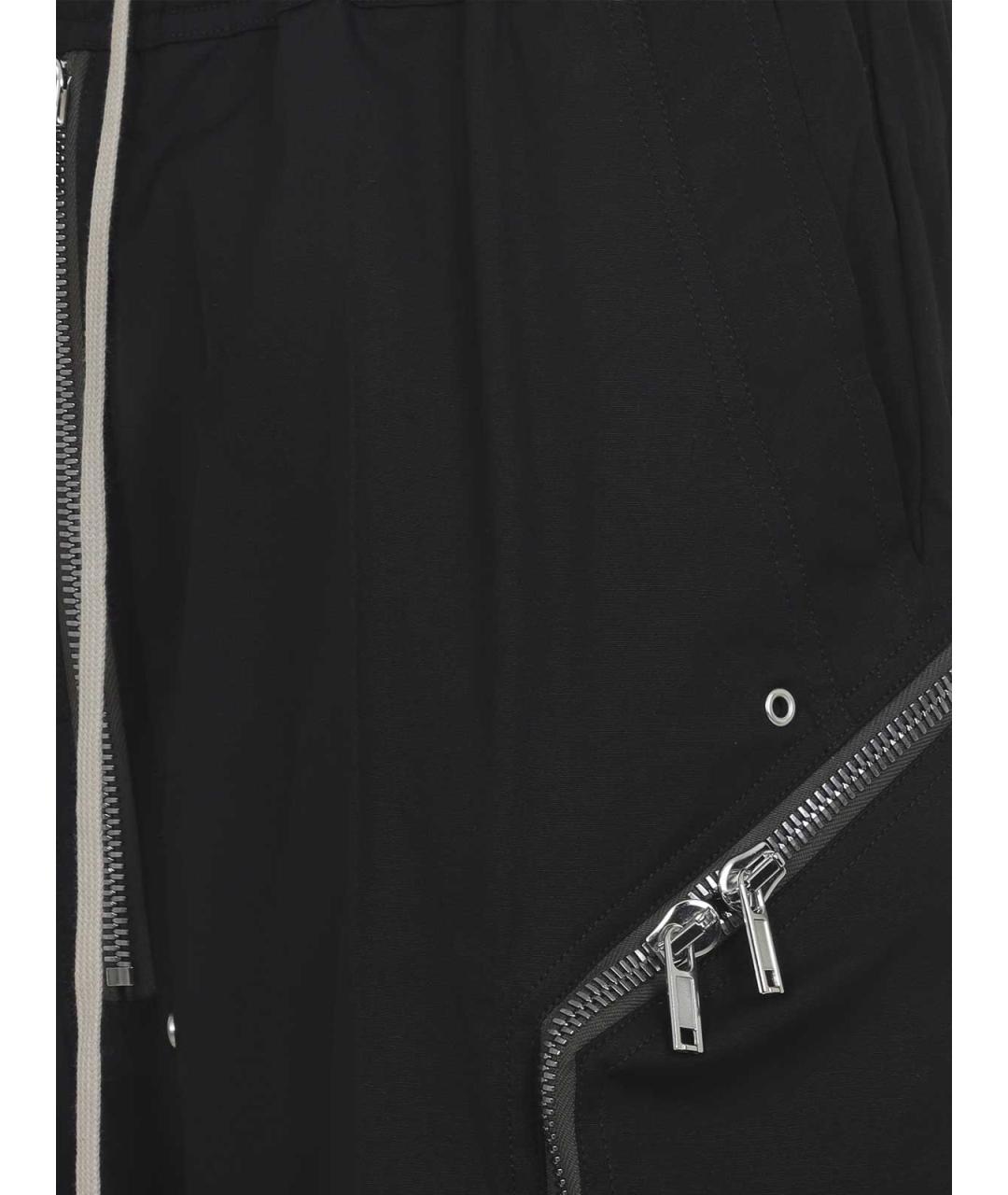 RICK OWENS Черные хлопковые шорты, фото 3