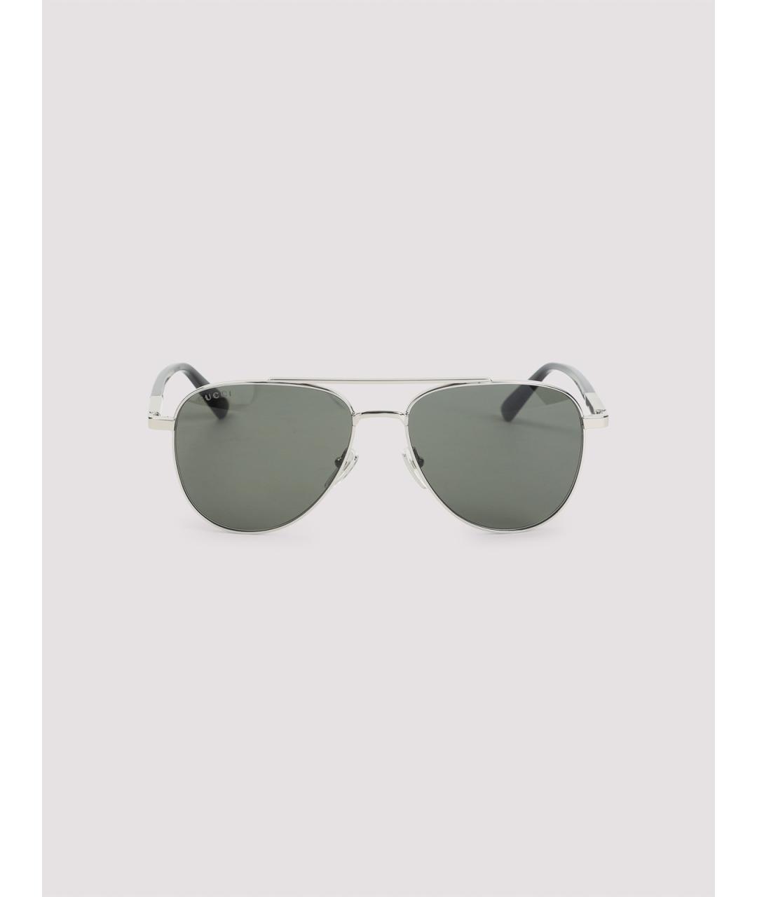 GUCCI Черные металлические солнцезащитные очки, фото 2
