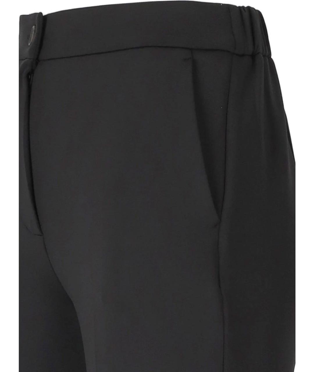 MAX MARA Черные полиэстеровые брюки широкие, фото 3