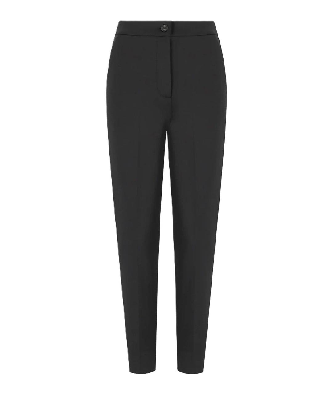 MAX MARA Черные полиэстеровые брюки широкие, фото 1