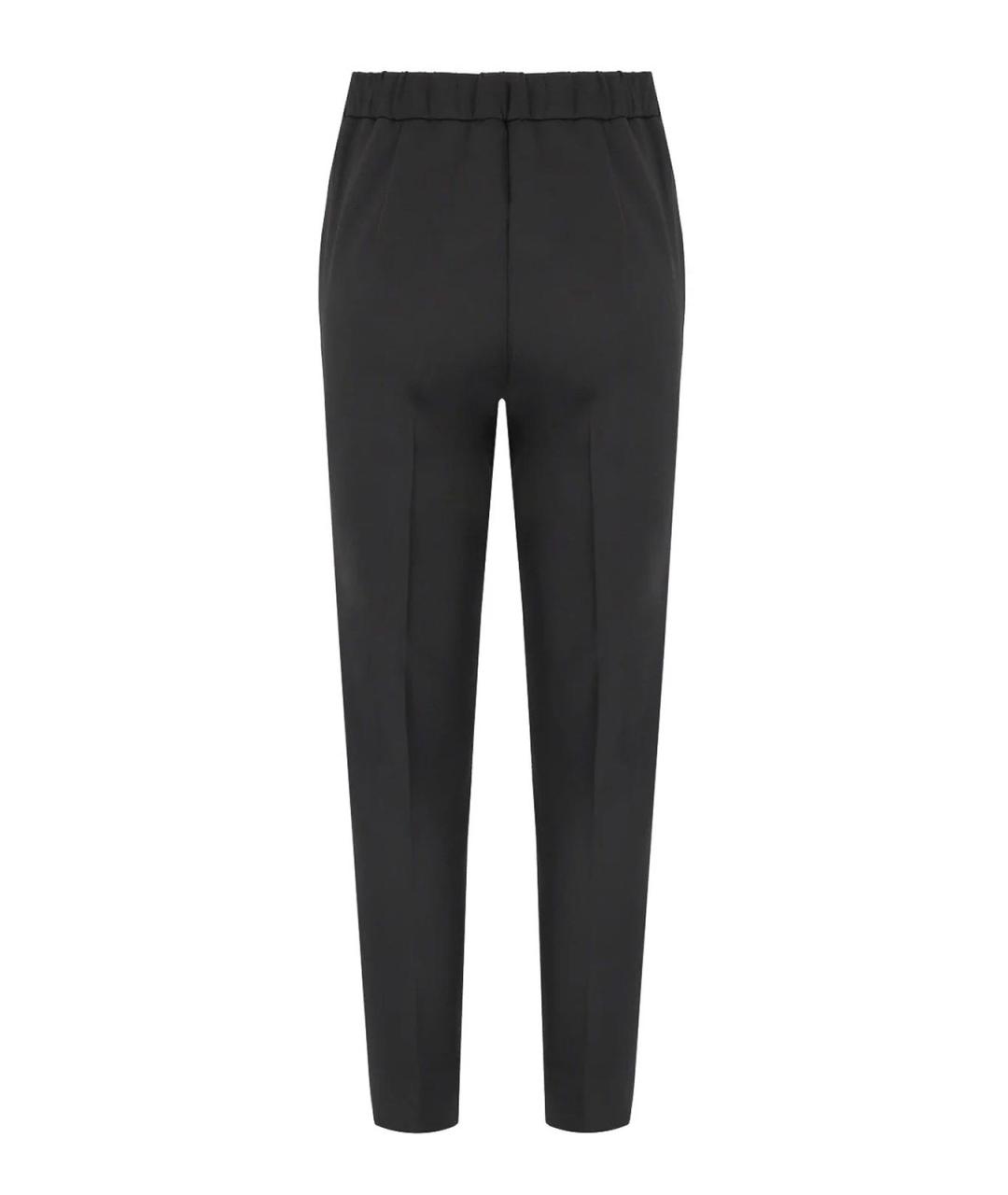 MAX MARA Черные полиэстеровые брюки широкие, фото 2