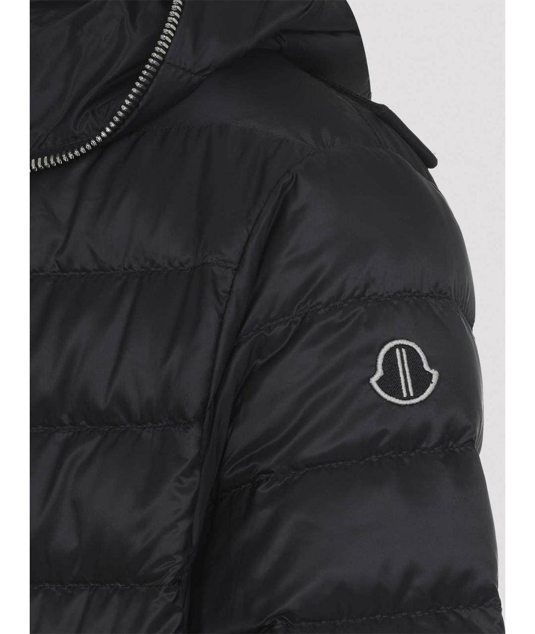 MONCLER Черный полиамидовый пуховик, фото 3