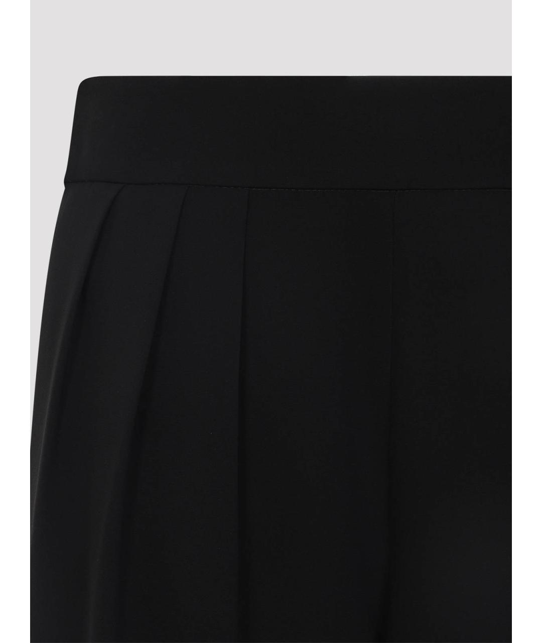 GIORGIO ARMANI Черные шелковые прямые брюки, фото 3