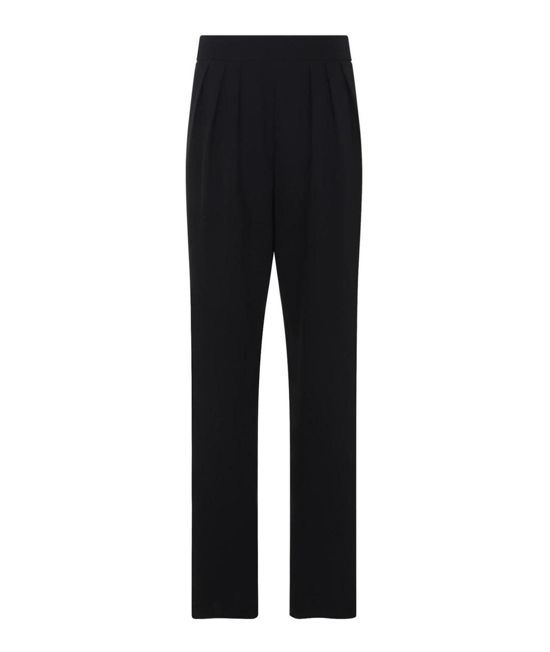 GIORGIO ARMANI Черные шелковые прямые брюки, фото 1
