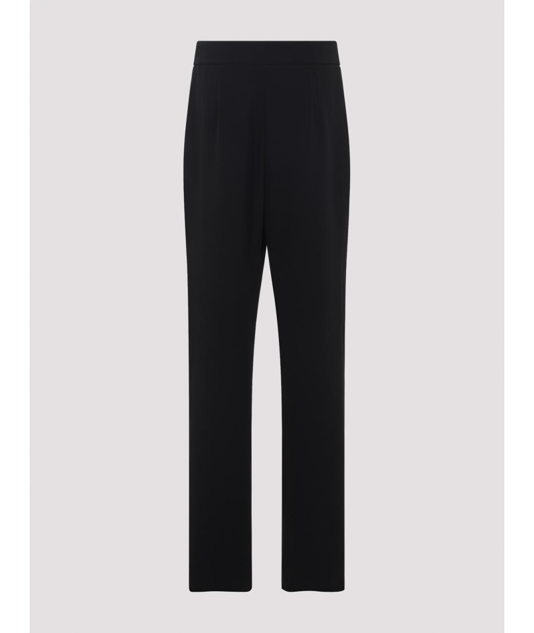 GIORGIO ARMANI Черные шелковые прямые брюки, фото 2