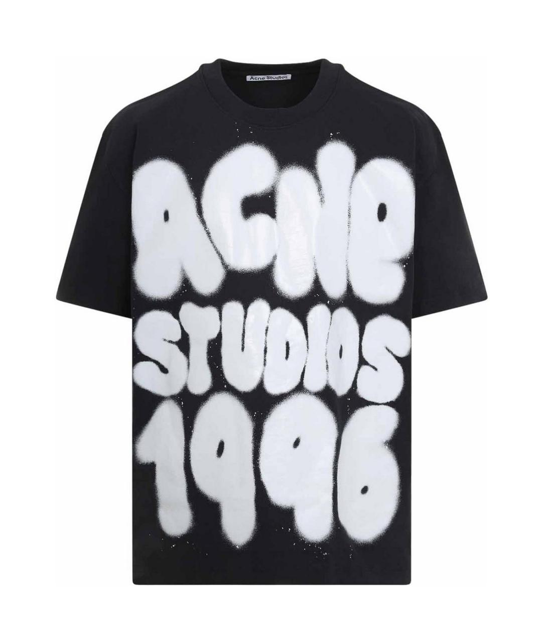 ACNE STUDIOS Черная хлопковая футболка, фото 1