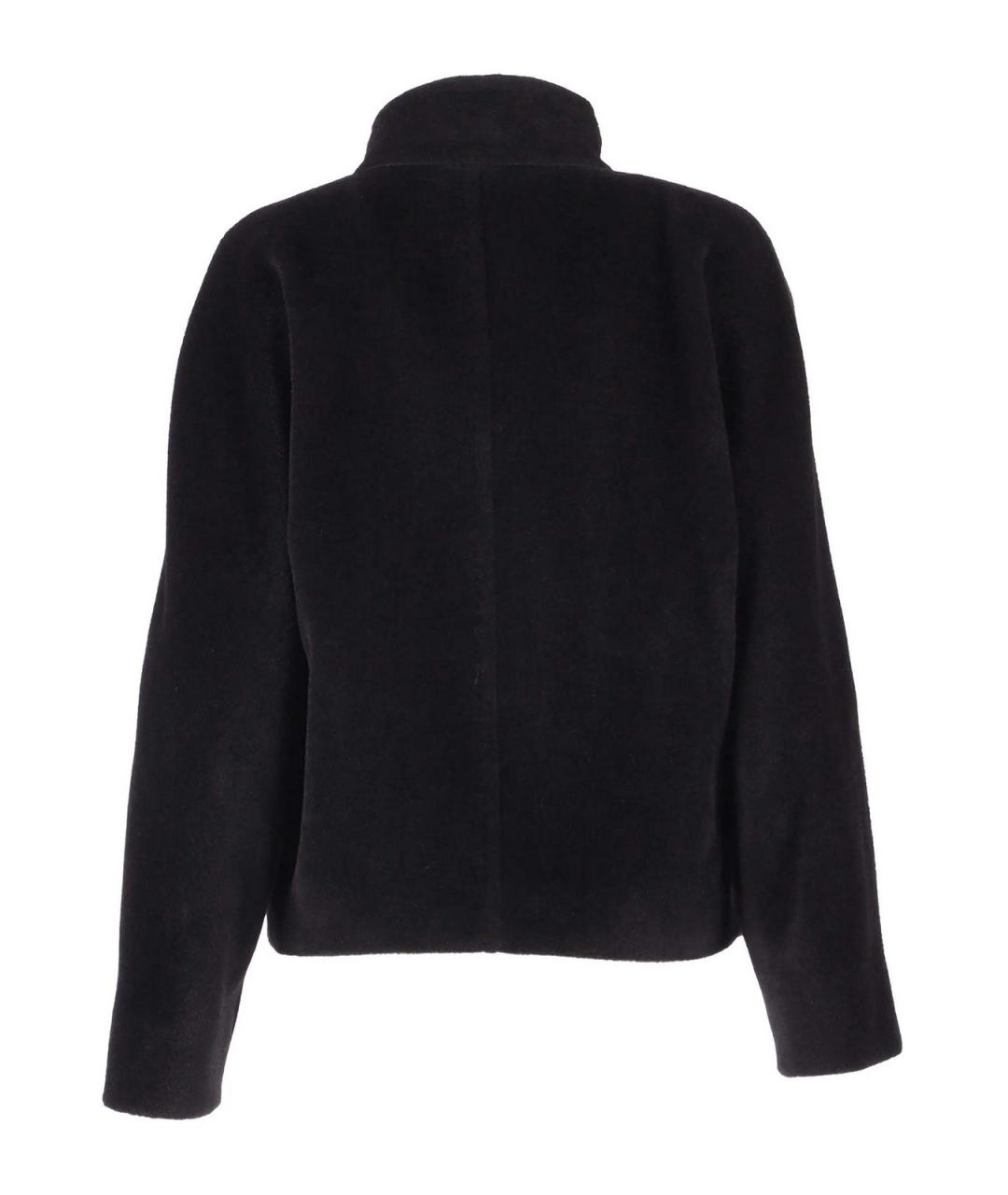 MAX MARA STUDIO Черное кожаное пальто, фото 2