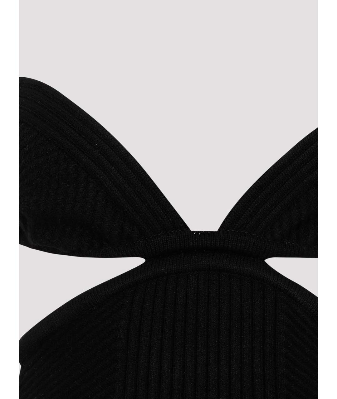 OFF-WHITE Черное вискозное повседневное платье, фото 3