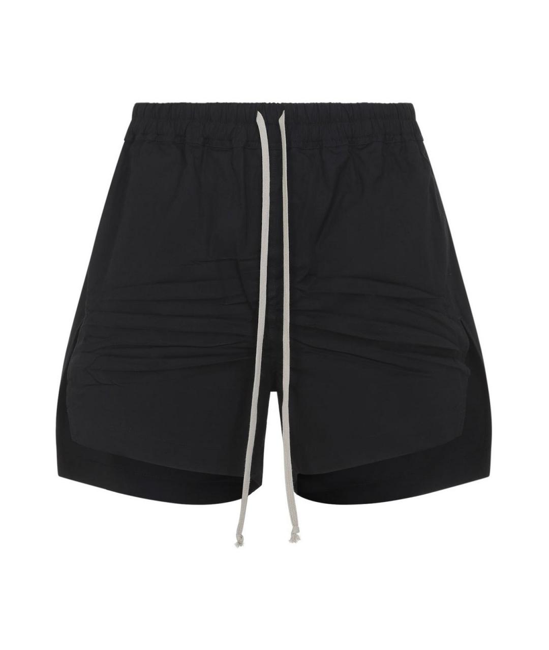 RICK OWENS Черные хлопковые шорты, фото 1