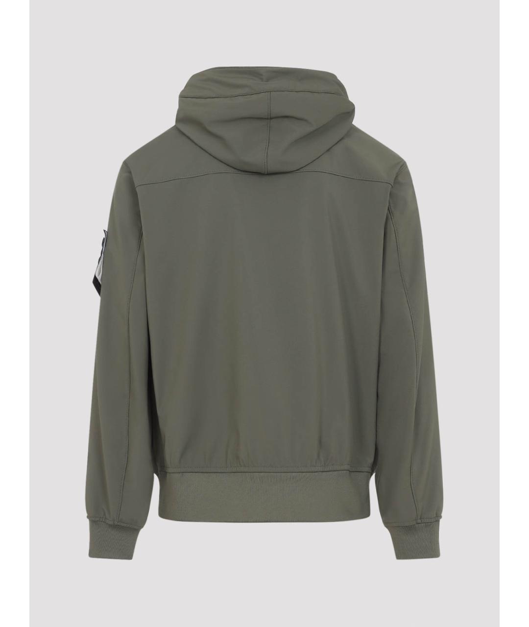 STONE ISLAND Зеленая полиэстеровая куртка, фото 2