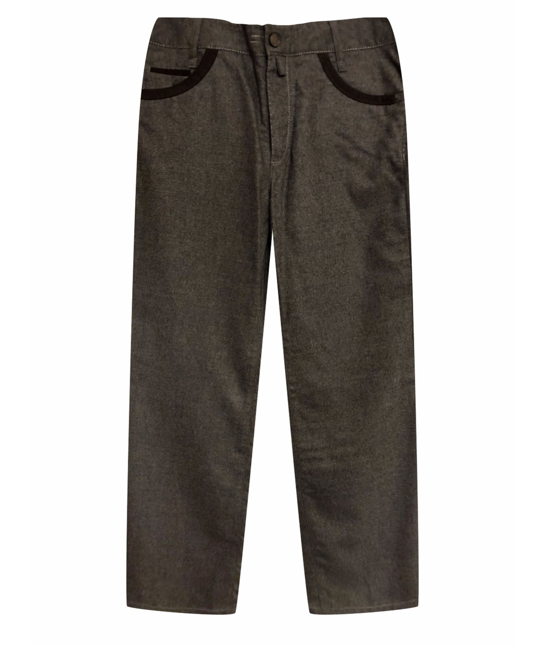 CORTIGIANI Серые шерстяные повседневные брюки, фото 1