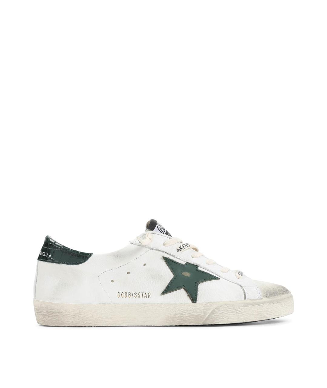 GOLDEN GOOSE DELUXE BRAND Зеленые кожаные низкие кроссовки / кеды, фото 1