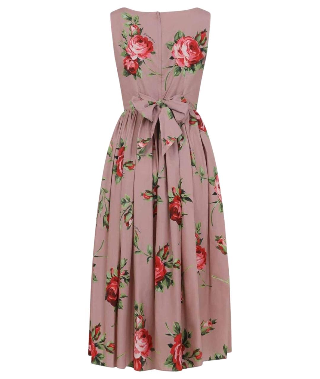 DOLCE&GABBANA Мульти хлопковое повседневное платье, фото 2