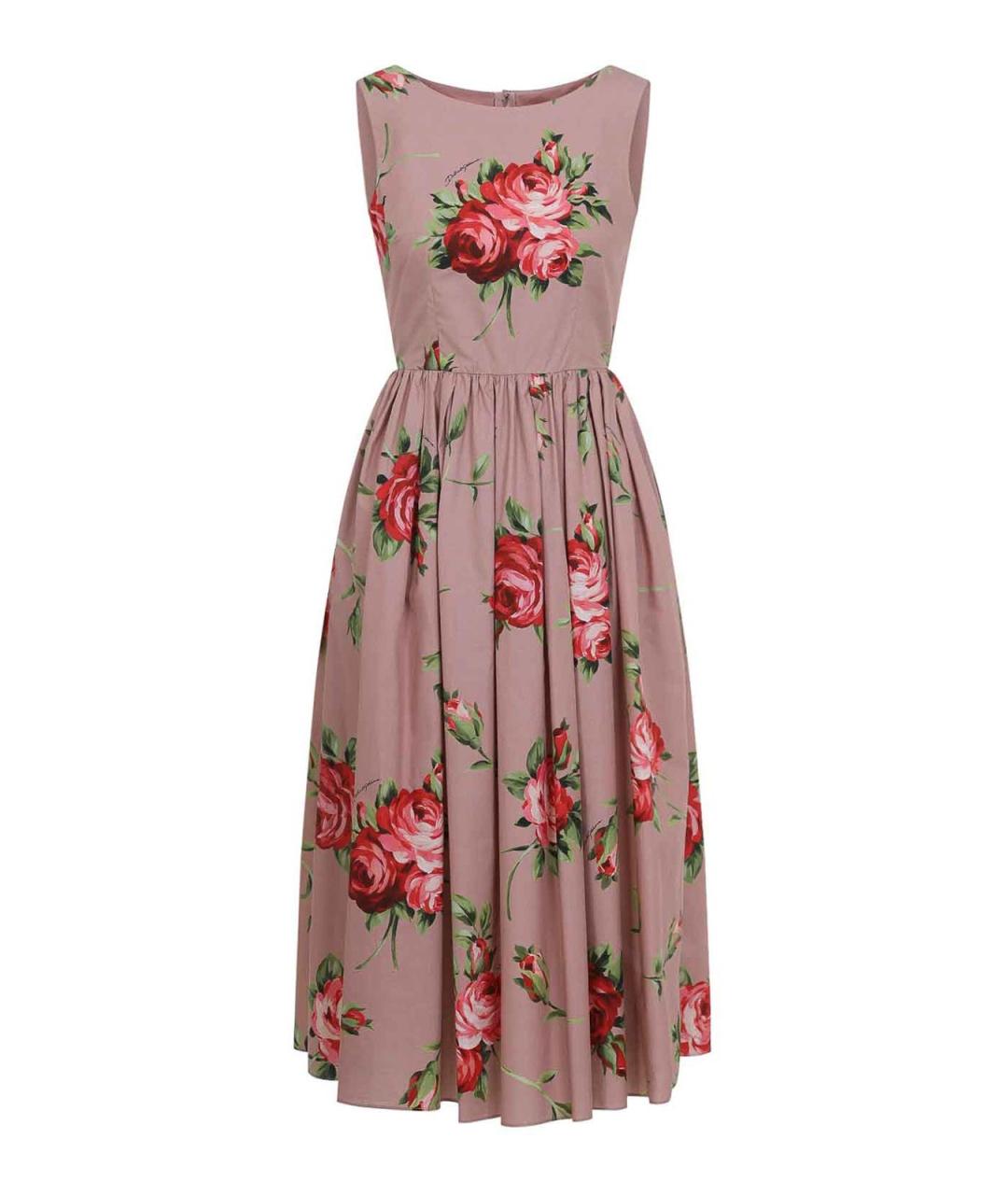 DOLCE&GABBANA Мульти хлопковое повседневное платье, фото 1