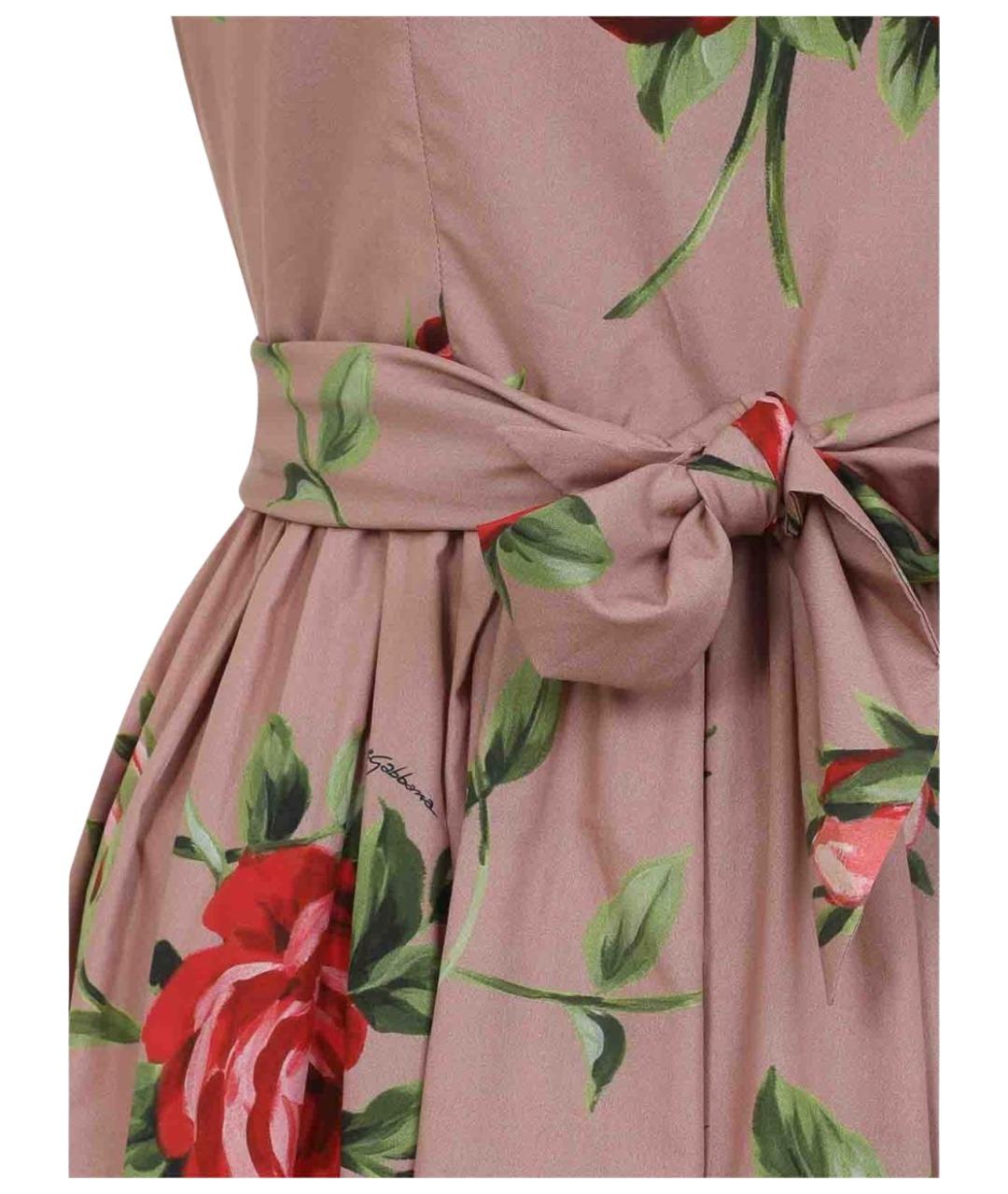 DOLCE&GABBANA Мульти хлопковое повседневное платье, фото 4