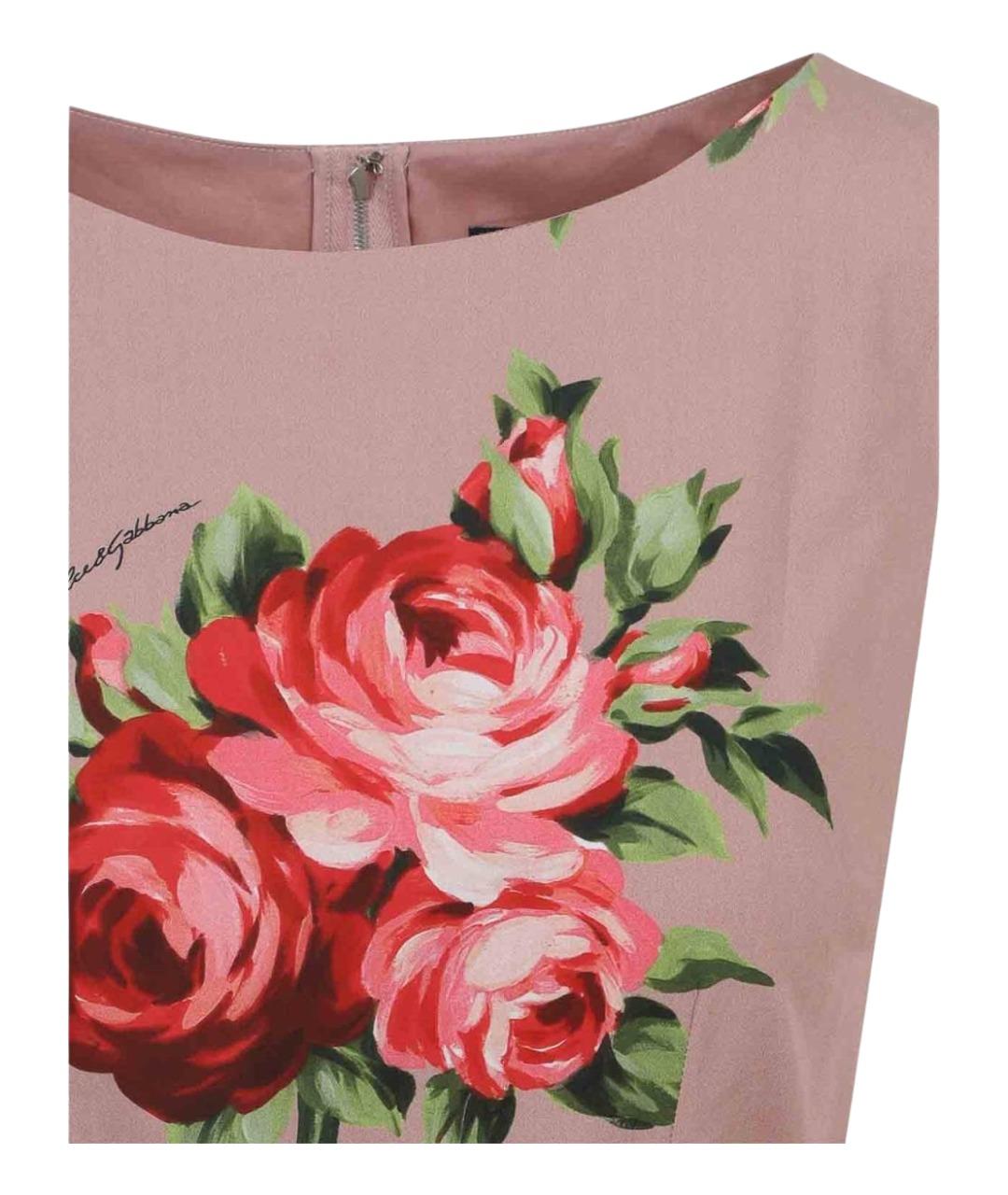 DOLCE&GABBANA Мульти хлопковое повседневное платье, фото 3