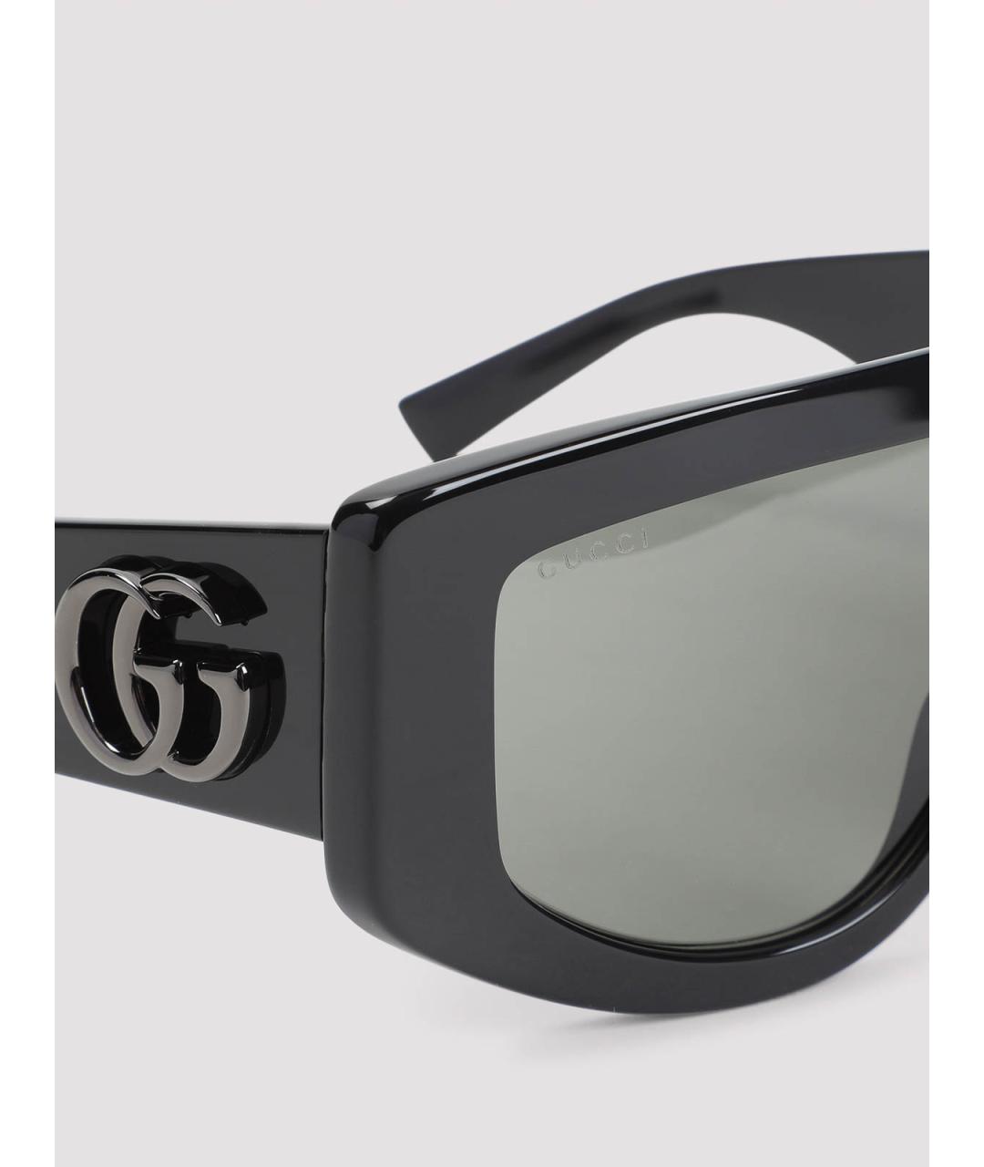 GUCCI Черные пластиковые солнцезащитные очки, фото 3