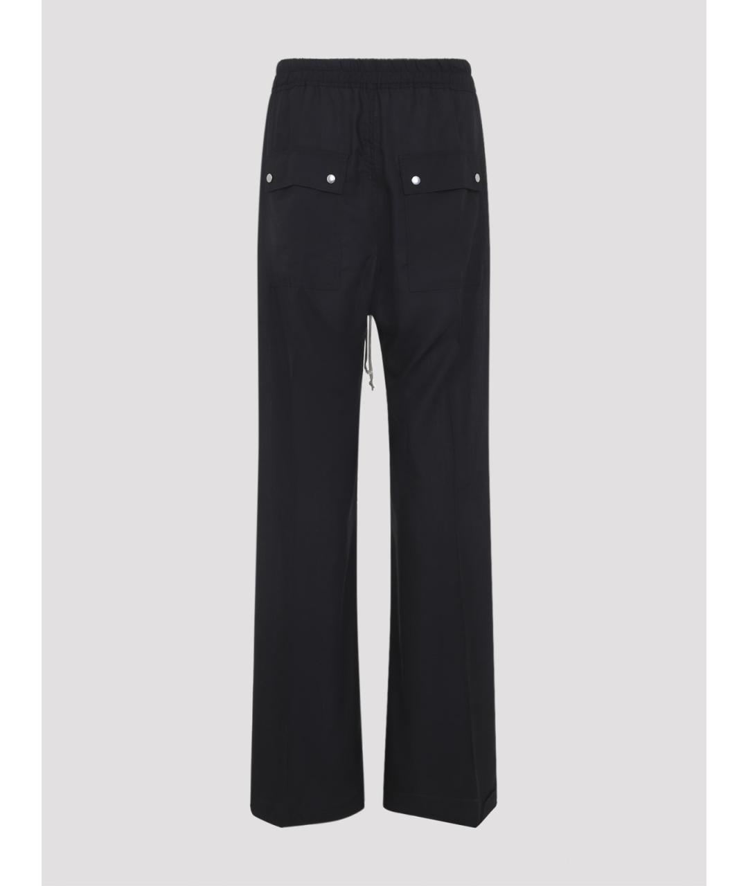 RICK OWENS Черные шерстяные повседневные брюки, фото 2