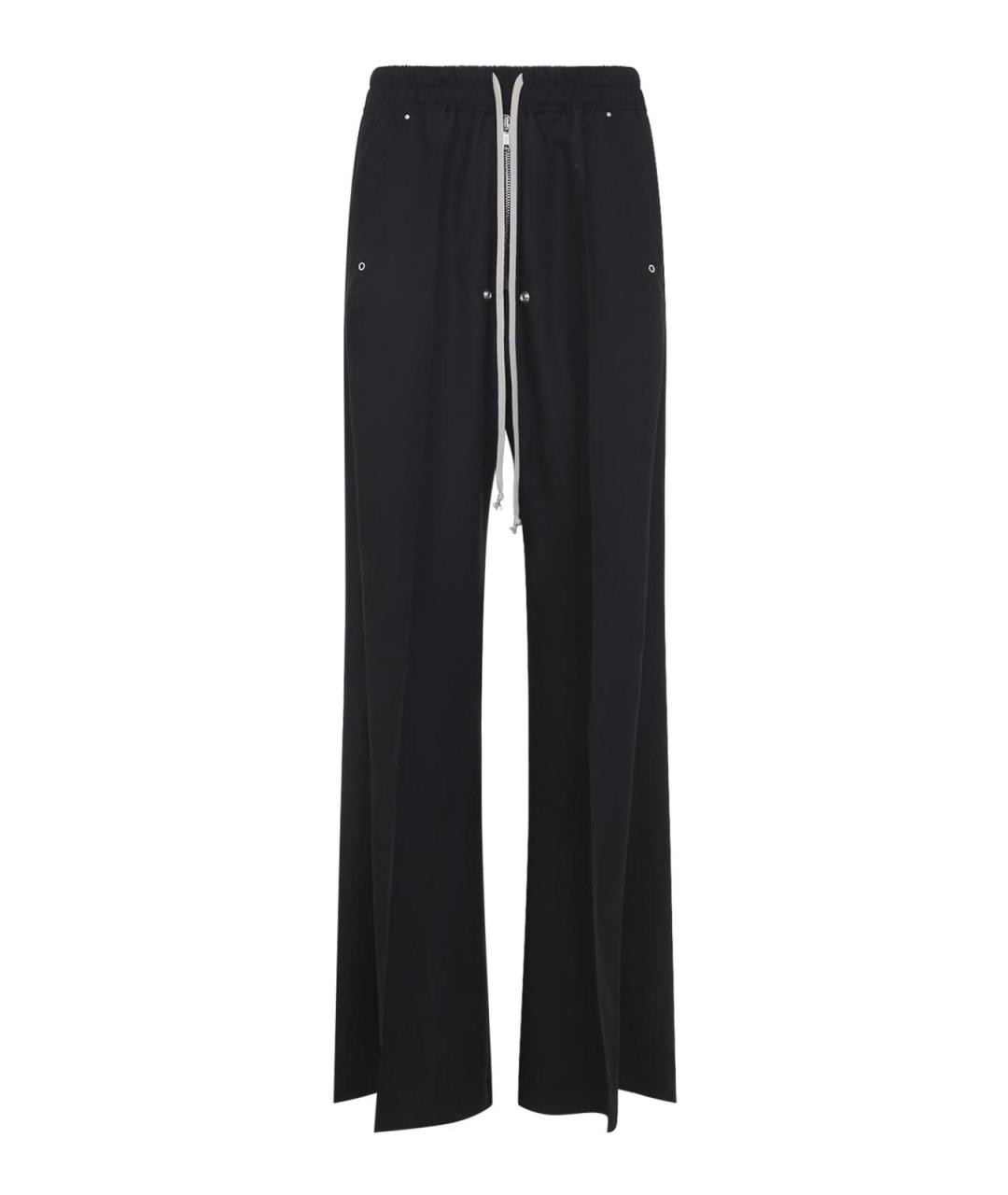 RICK OWENS Черные шерстяные повседневные брюки, фото 1