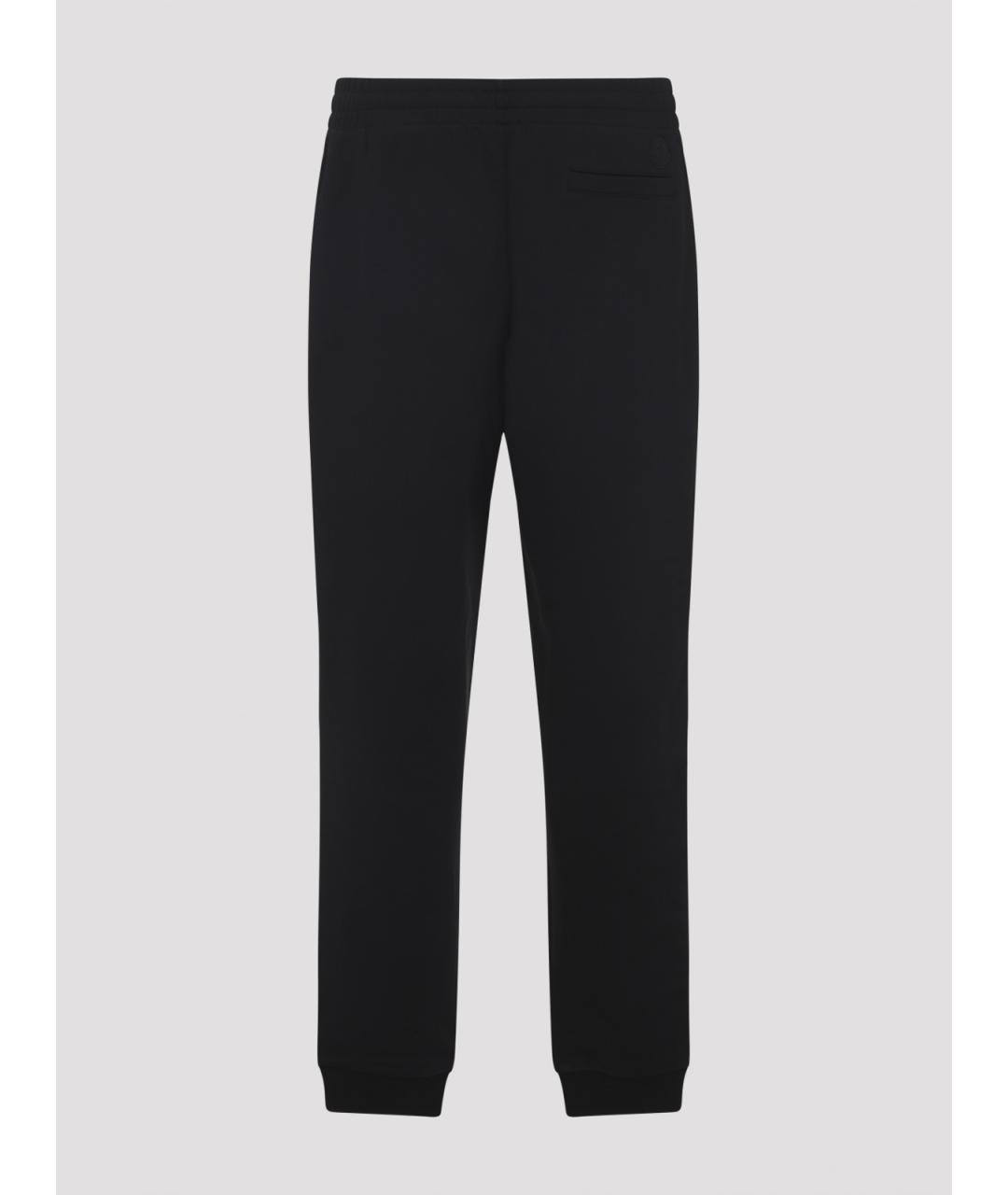 MONCLER Черные хлопковые повседневные брюки, фото 2